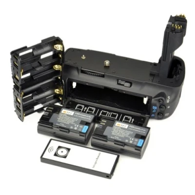 Abbildung von DSTE® Infrarot Fernbedienung Batterie Griff für Canon EOS 5D Mark II 5D2 DSLR Digital Kamera als BG E6 mit (2 packung) LP