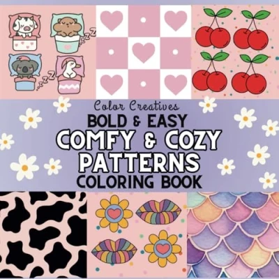 Abbildung von Bold and Easy Comfy &amp; Cozy Patterns Coloring Book (Bold Books)