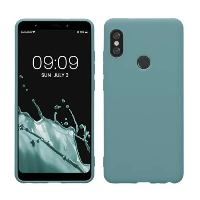 Abbildung von kwmobile Hülle kompatibel mit Xiaomi Redmi Note 5 (Global Version) / Pro weiches TPU Silikon Case Cover geeignet für kabelloses Laden Arctic Night