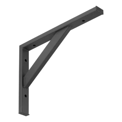 Abbildung von SOTECH Schwerlastkonsole 295 x 215 mm schwarz Tragkraft 75 kg Schwerlastwinkel Stahl Regalwinkel Wandhalterung Wandkonsole