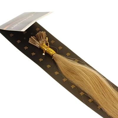 Abbildung von hair2heart 200 x Microring I Tip Extensions aus Echthaar, 40cm, 0,5g Strähnen, glatt Farbe 10 rehbraun