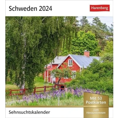 Abbildung von Schweden Sehnsuchtskalender 2024. Reise Kalender zum Aufstellen oder Aufhängen für Urlaubsstimmung auf dem Schreibtisch. Postkarten Fotokalender: 53 ... (Sehnsuchtskalender von Harenberg)