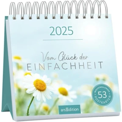 Abbildung von Postkartenkalender Vom Glück der Einfachheit 2025: Minimalismus Kalender 2025 für mehr Fokus im Leben, mit wunderschönen Postkarten