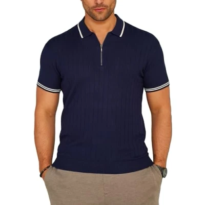Abbildung von SOULSTAR Poloshirt S2VALKA Herren Basic Kurzarm Knit Polo Hemd Feinstrick Kontrast