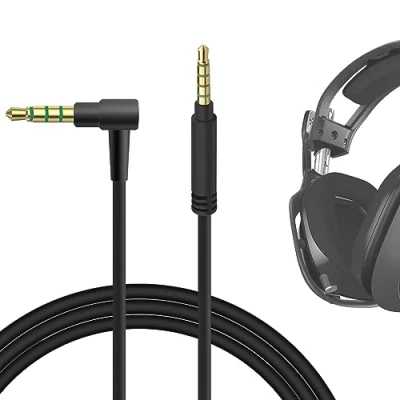 Abbildung von Geekria Gaming Headset Cable Replacement for Astro A10 A30 A40 5 Steps to 4 Headphones Audio Cord (3.5 Male 3.5 Male, Black)