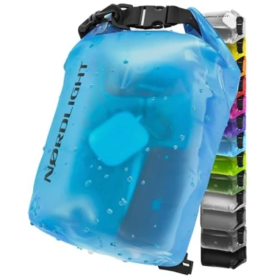 Abbildung von Nordlight Dry Bag 30L Wasserdichter Beutel (Blau) Packsack Mit Roll Top Verschluss Und Schultergurt Schwimmen, Baden, Strand, Kanu, Stand Up Paddling, Tauchen