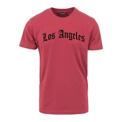 Abbildung von Mister Tee LOS Angeles Wording Tshirt print, Herren, Größe: Small, Ruby