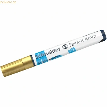 Abbildung von Schneider Acrylmarker Paint It 320 4mm gold
