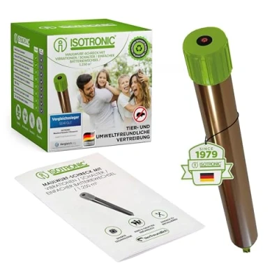 Abbildung von ISOTRONIC Maulwurfabwehr Vibrasonic mit ON/Off Schalter Vibrationsmotor batteriebetrieben Wühlmausfrei Wühlmausschreck Wühlmausvertreiber Wühltierfrei Maulwurfschreck Schlangenabwehr