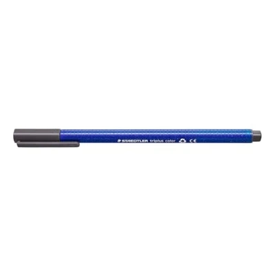 Abbildung von STAEDTLER Filzstifte triplus color, grau, dreikant, stabile, eindrucksichere Spitze, Linienbreite ca. 1 mm, kindgerecht, hohe Qualität Made in Germany, 10 graue fibre tip pens im Kartonetui, 323 8