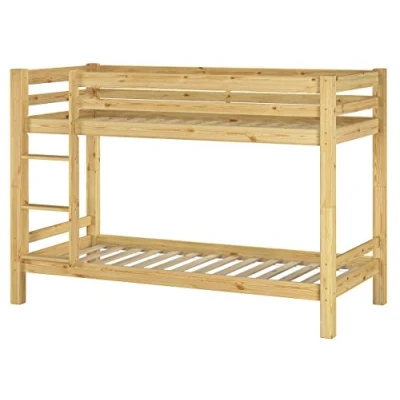 Abbildung von Erst Holz® Stockbett Etagenbett Kinderzimmer Kiefer + Rollrost 90x200 Hochbett Kinderbett 60.09 09