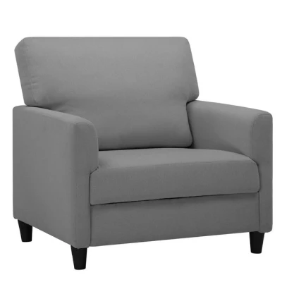 Abbildung von COMHOMA Relaxsessel Fernsehsessel TV Sessel Loungesessel Wohnzimmer Einzelsofa für Schlafzimmer, Leseecke Seitenstuhl mit Weicher Memory Schaum Loungesitz, Leinenbezug, Grau