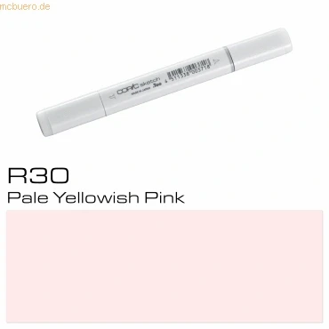 Abbildung von COPIC Sketch Marker Typ R 30, Pale Yellowish Pink, professioneller Pinselmarker, mit einer Super Brush Spitze und Medium Broad