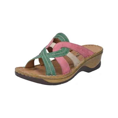 Abbildung von Josef Seibel Catalonia Pantolette hoch, Damen, Größe: 37, Tanne multi Leder