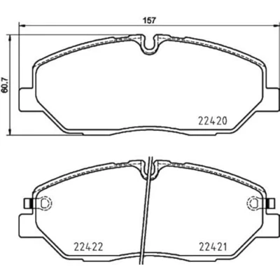 Abbildung von HELLA 8DB 355 025 751 Bremsbelagsatz mit akustischer Verschleißwarnung Zubehör HYUNDAI: H350 Kastenwagen, Pritsche/Fahrgestell