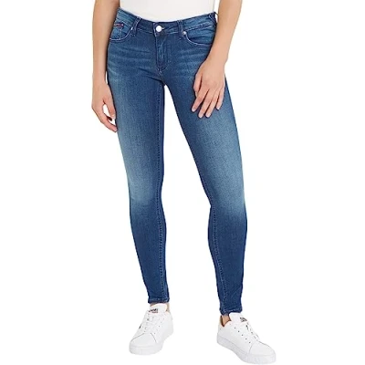 Abbildung von Tommy Jeans Damen Hose Sophie Stretch, Blau (New Niceville Mid Blue Stretch), 24W/28L