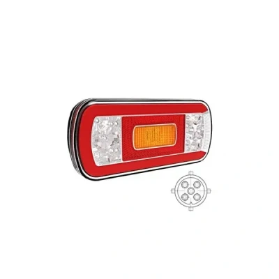 Abbildung von LED Rücklicht mit Kennzeichenbeleuchtung 12/36V 5 polig TrailerPlus Anhängerersatzteile