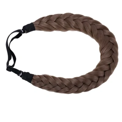 Abbildung von CAISHA Zopf Haarteil Haarband Stirnband Haarschmuck Geflochten Grau Braun HZ214