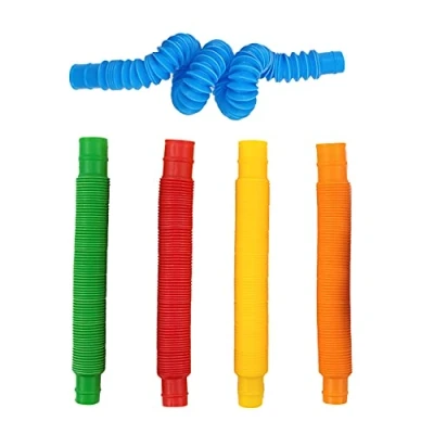 Abbildung von Zayin Mini Pop Röhrchen, sensorisches Spielzeug, leuchtendes buntes Stretch Pfeife, pädagogisches Kinderspielzeug, interessantes elastisches (pop Röhrchen*5)