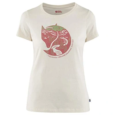 Abbildung von FJALLRAVEN Damen Arctic Fox Print T Shirt W Tshirt, Kreideweiß, XXS