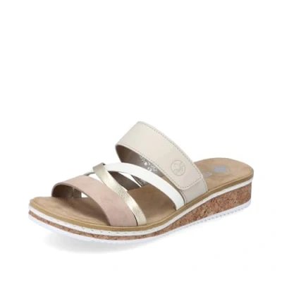 Abbildung von Rieker Pantolette flach, Damen, Größe: 41, Bunt Schuhe