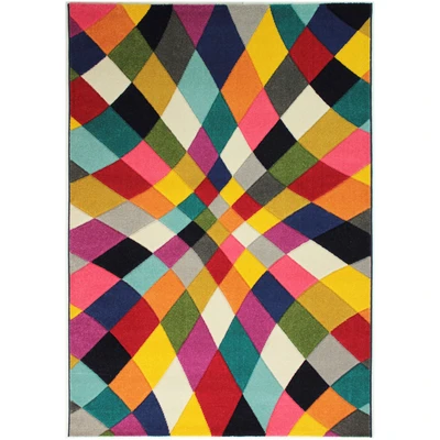 Abbildung von FLAIR RUGS Teppich &quot;Rhumba&quot;, rechteckig, fußbodenheizungsgeeignet, strapazierfähig, buntes Muster, Rauten