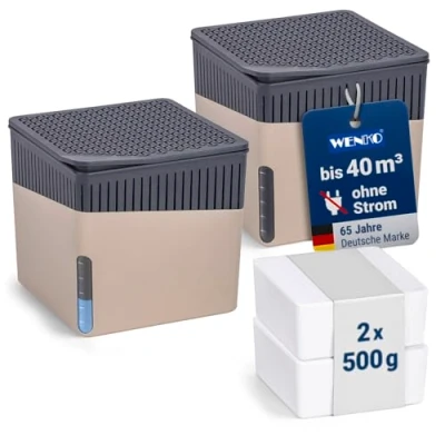 Abbildung von WENKO Luftentfeuchter &quot;Cube&quot;, für 40 m3 Räume, 2 x 500 g