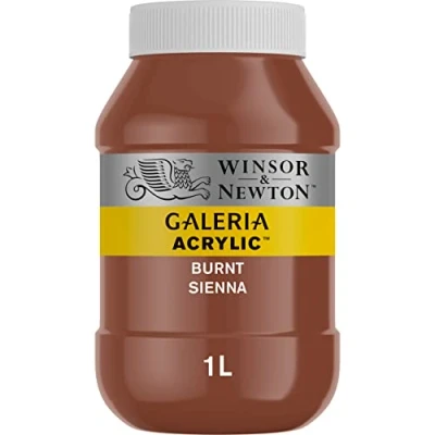 Abbildung von Winsor &amp; Newton 2154074 Galeria Acrylfarbe, hohe Pigmentierung, lichtecht, buttrige Konsistenz, 1000 ml Topf Siena Gebrannt