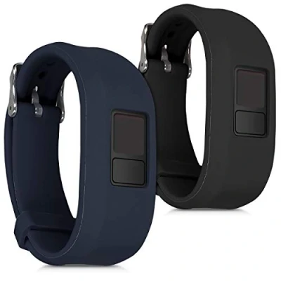 Abbildung von kwmobile 2x Sportarmband kompatibel mit Garmin Vivofit 3 Armband Fitnesstracker Band Set aus TPU Silikon