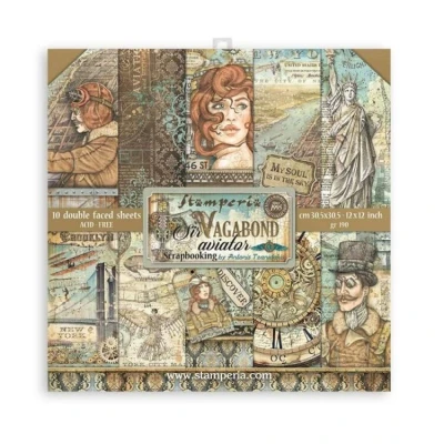 Abbildung von Stamperia Sir Vagabond Aviator Paper Pad 30x30, SBBl112, Various, One Size