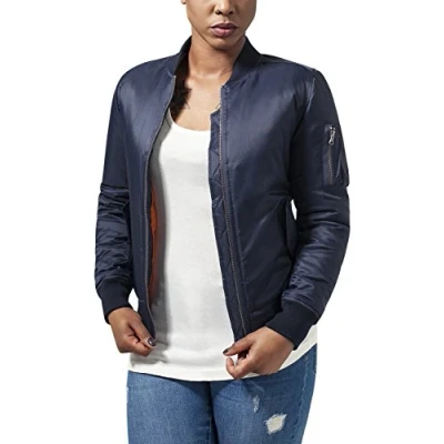Abbildung von Urban Classics Damen Basic voor dames Bomberjacke, Navy, XS EU