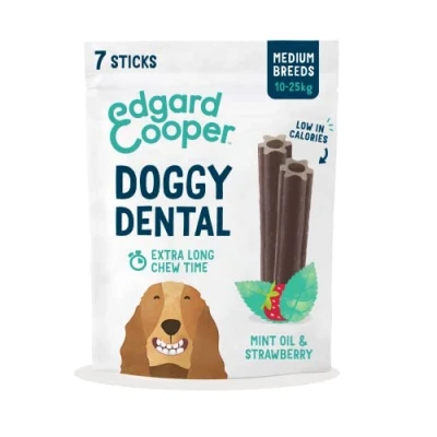 Abbildung von Edgard&amp;Cooper Doggy Dental Erdbeere&amp;Minze Hundesnacks M...