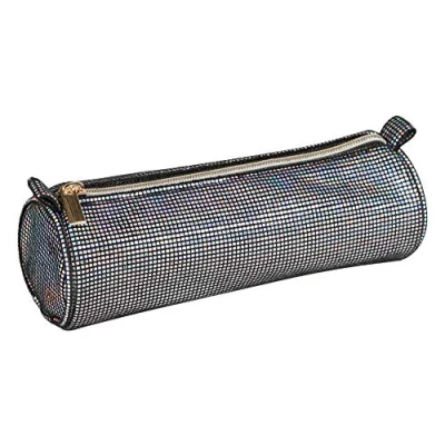 Abbildung von Clairefontaine 420023C Rundes Schlampermäppchen Ø7x22 cm, ideal für Schulaccessoires und Make up, Disco, 1 Stück
