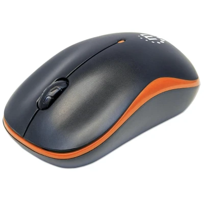 Abbildung von Manhattan 179409 Success Wireless Maus (USB optisch drei Tasten plus Mausrad 1000 dpi) schwarz/orange