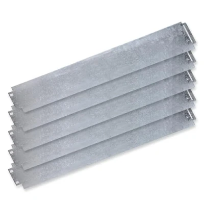 Abbildung von UNUS GARDEN Beetbegrenzung Beeteinfassung Metall, LxH: 500x14 cm, Silber 500x14cm (LxH), Mähkante Metall Verzinkt Wegbegrenzung 5m