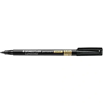 Abbildung von STAEDTLER 319 M 9 Folienstift Lumocolor special Spitze, circa 1.0 mm, permanent, schwarz, 10 Stück im Kartonetui, VE