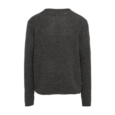 Abbildung von QS Melierter Strickpullover, Herren, Größe: Medium, Schwarz