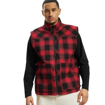 Abbildung von Brandit Lumber Weste, Herren, Größe: Small, Red/black