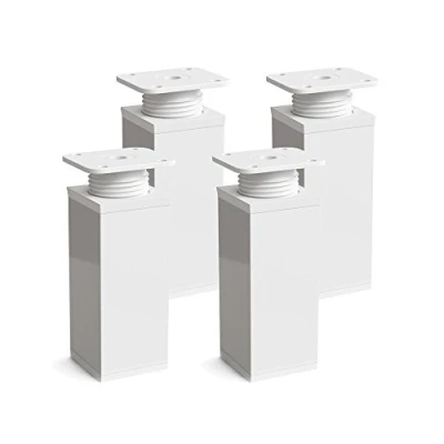 Abbildung von sossai® Möbelfuß Design Möbelfüße, 4er &amp; 8er Set, höhenverstellbar MFV1, Farbe: Weiß, (4 St), Weiß