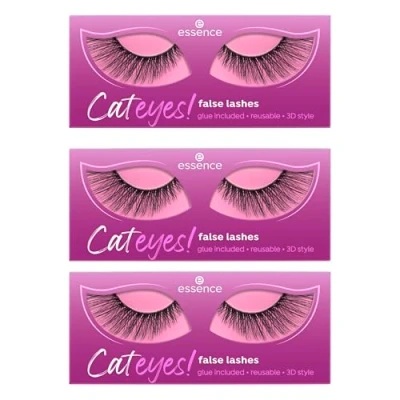 Abbildung von Essence Bandwimpern Cateyes! false lashes, Set, 3 tlg.