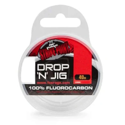 Abbildung von Fox Rage Strike Point Drop N Jig Fluro 40m Fluorocarbonschnur, Durchmesser/Tragkraft:0.27mm / 11.35lb