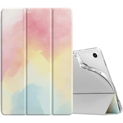 Abbildung von TiMOVO Hülle für Samsung Galaxy Tab A9+/A9 Plus 11&quot; 2023 SM X210/X216/X218, Dünn Weich TPU Schutzhülle mit Transluzent Matt Rückseite A9+ Tablet, Auto Schlaf/Aufwach, Regenbogen