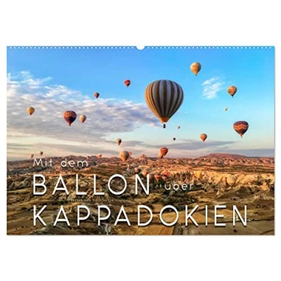 Abbildung von Mit dem Ballon über Kappadokien (Wandkalender 2025 DIN A2 quer), CALVENDO Monatskalender