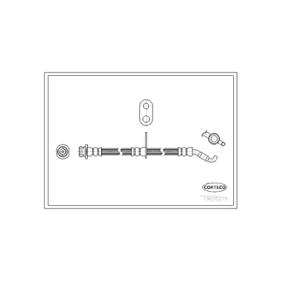 Abbildung von CORTECO 19035275 Bremsschläuche Vorderachse 425 FIAT: Sedici, SUZUKI: SX4 I Schrägheck