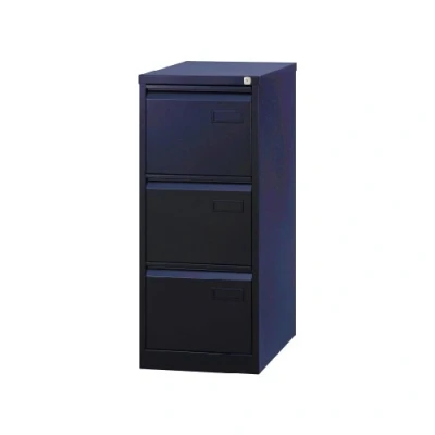Abbildung von Bisley Light Hängeregistraturschrank, einbahnig, DIN A4, 3 HR Schubladen, Stahl, 633 Schwarz, 62.2 x 41.3 101.6 cm