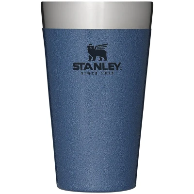 Abbildung von Stanley Adventure Stacking Bierkrug 473 ml Edelstahl Thermobecher Hält 4 Stunden Kalt BPA Frei Stapelbare Doppelwandiger, Vakuumisolierter Thermotasse Spülmaschinenfest Hammertone Lake
