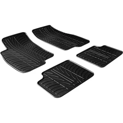 Abbildung von Gledring 0130 Fußmattensatz Gummi vorne und hinten 4 schwarz 750mm 550mm FIAT: Grande Punto Schrägheck