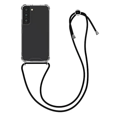 Abbildung von kwmobile Necklace Case kompatibel mit Samsung Galaxy S22 Hülle Silikon Cover Handykette Band Handyhülle Schwarz Transparent