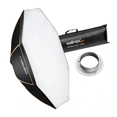 Abbildung von Walimex Pro Octagon Softbox Orange Line 120 cm Durchmesser für &amp; K