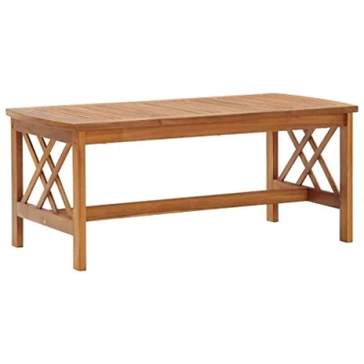 Abbildung von vidaXL Akazienholz Massiv Couchtisch Gartentisch Beistelltisch Balkontisch Holztisch Teetisch Terrassentisch Loungetisch 102x50x43cm